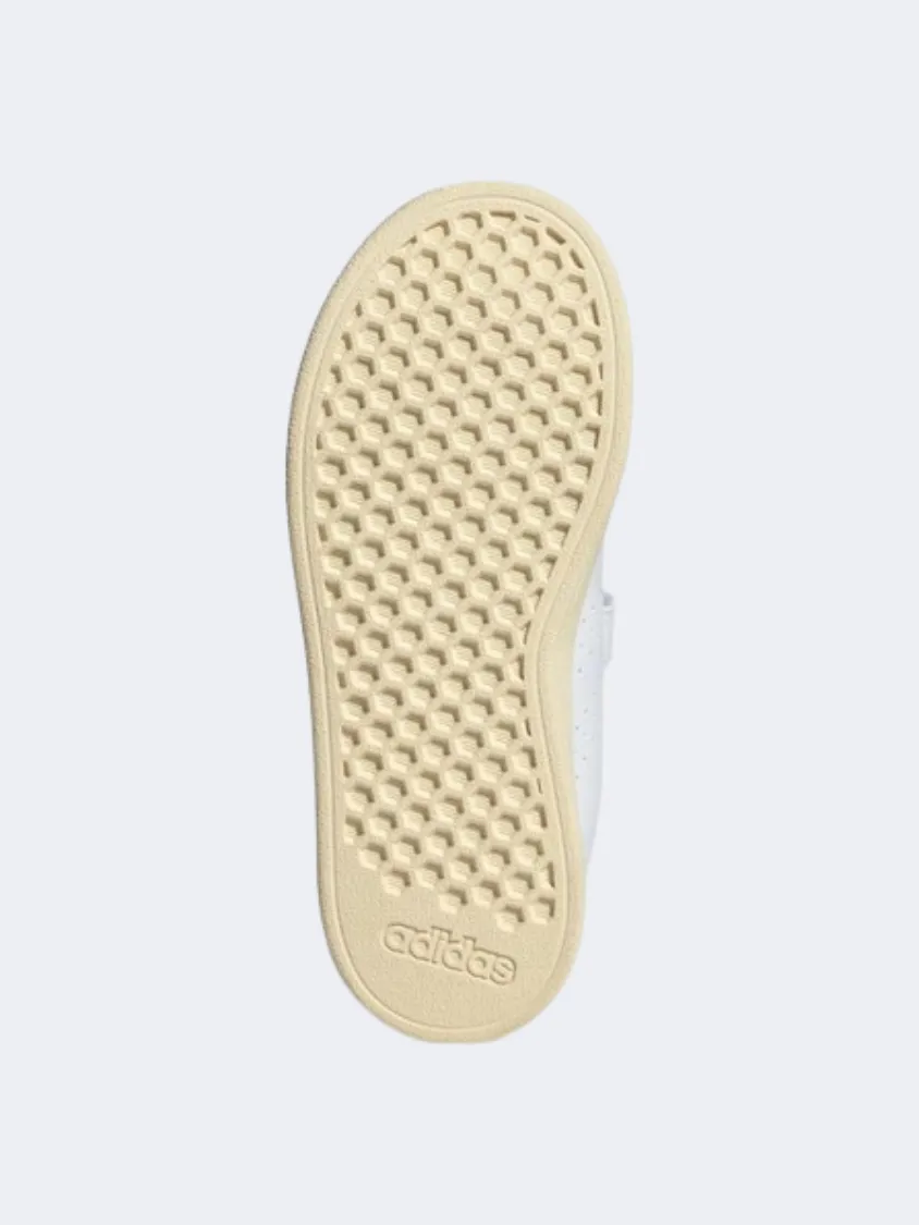 Forest Mood Adidas Advantage Smiley Ps Boys Sportswear Shoes White/Yellow/Black
