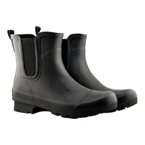 Cozy Lining Chelsea Matte Charcoal Women's Rain Boots