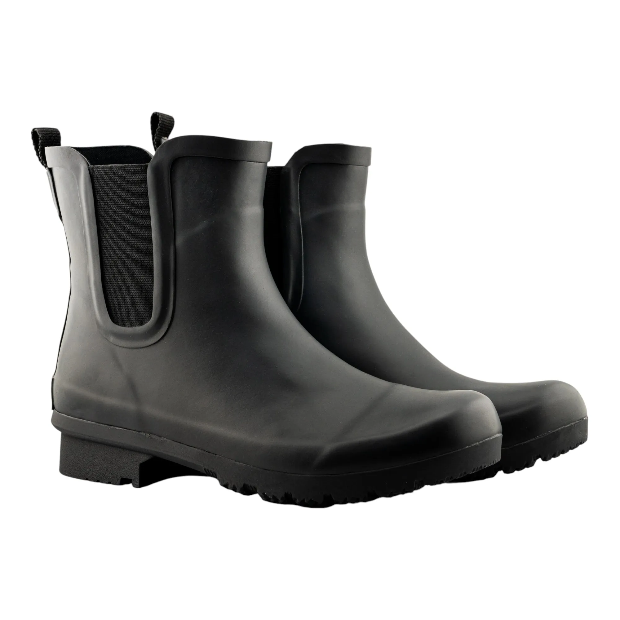 Cozy Lining Chelsea Matte Charcoal Women's Rain Boots
