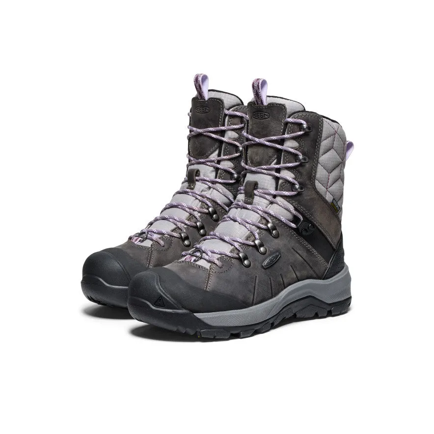 Compact Fit Stability zone in sole assists in maintaining form Women's Revel IV High Polar Waterproof Boot  |  Steel Grey/Orchid Petal