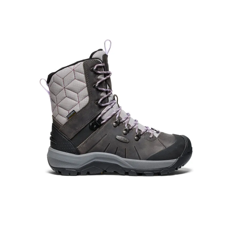 Women's Revel IV High Polar Waterproof Boot  |  Steel Grey/Orchid Petal Uppers resist breakdown from frequent bending