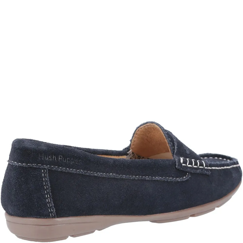 Navy Margot Slip-On Loafers Spanish Made Office Ready