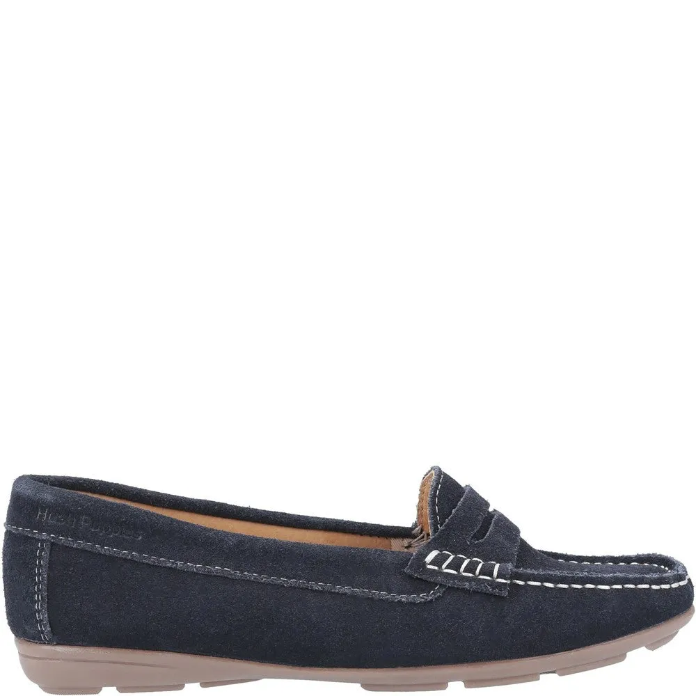Soft Navy Margot Slip-On Loafers