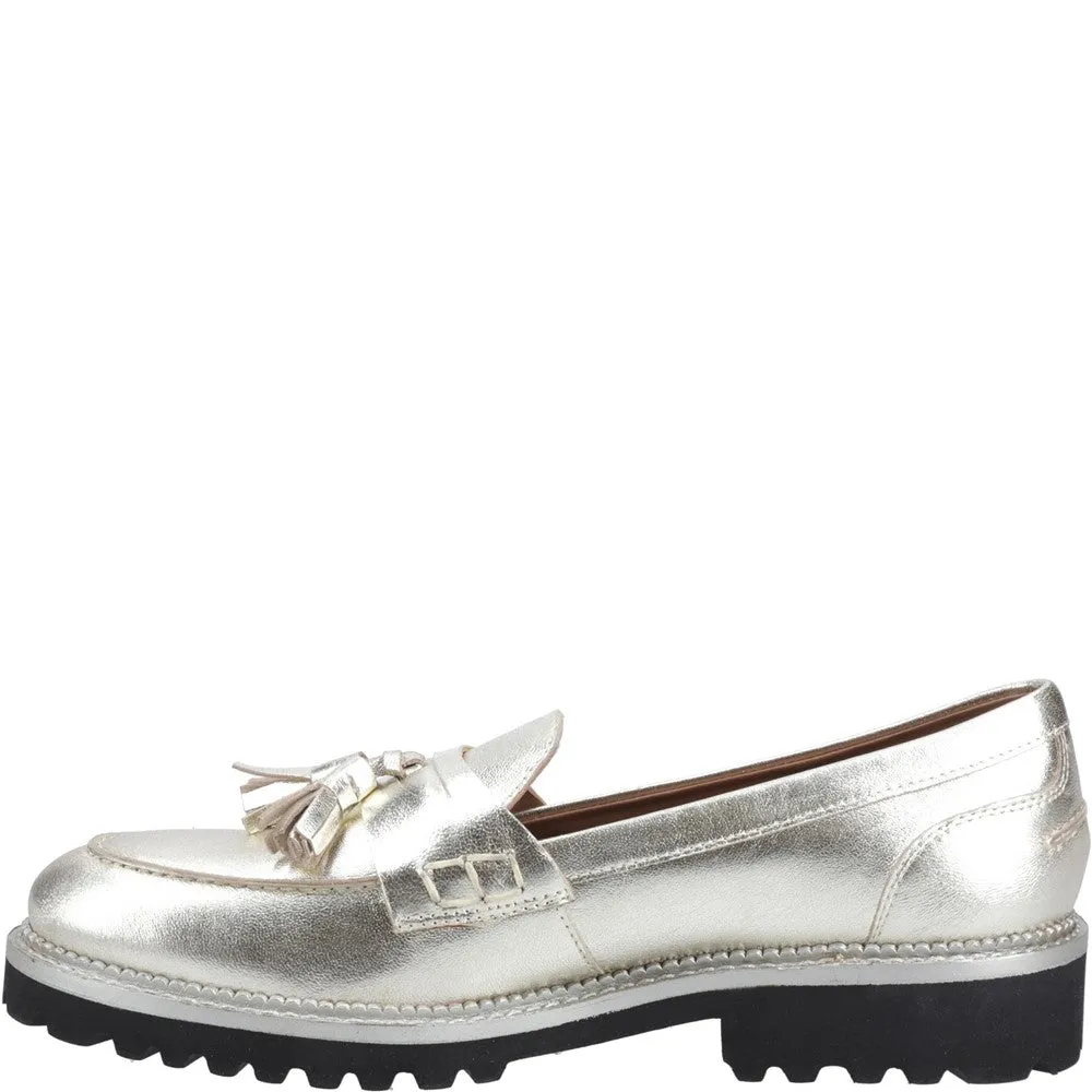 Gold Ginny Tassel Loafers Clear Path