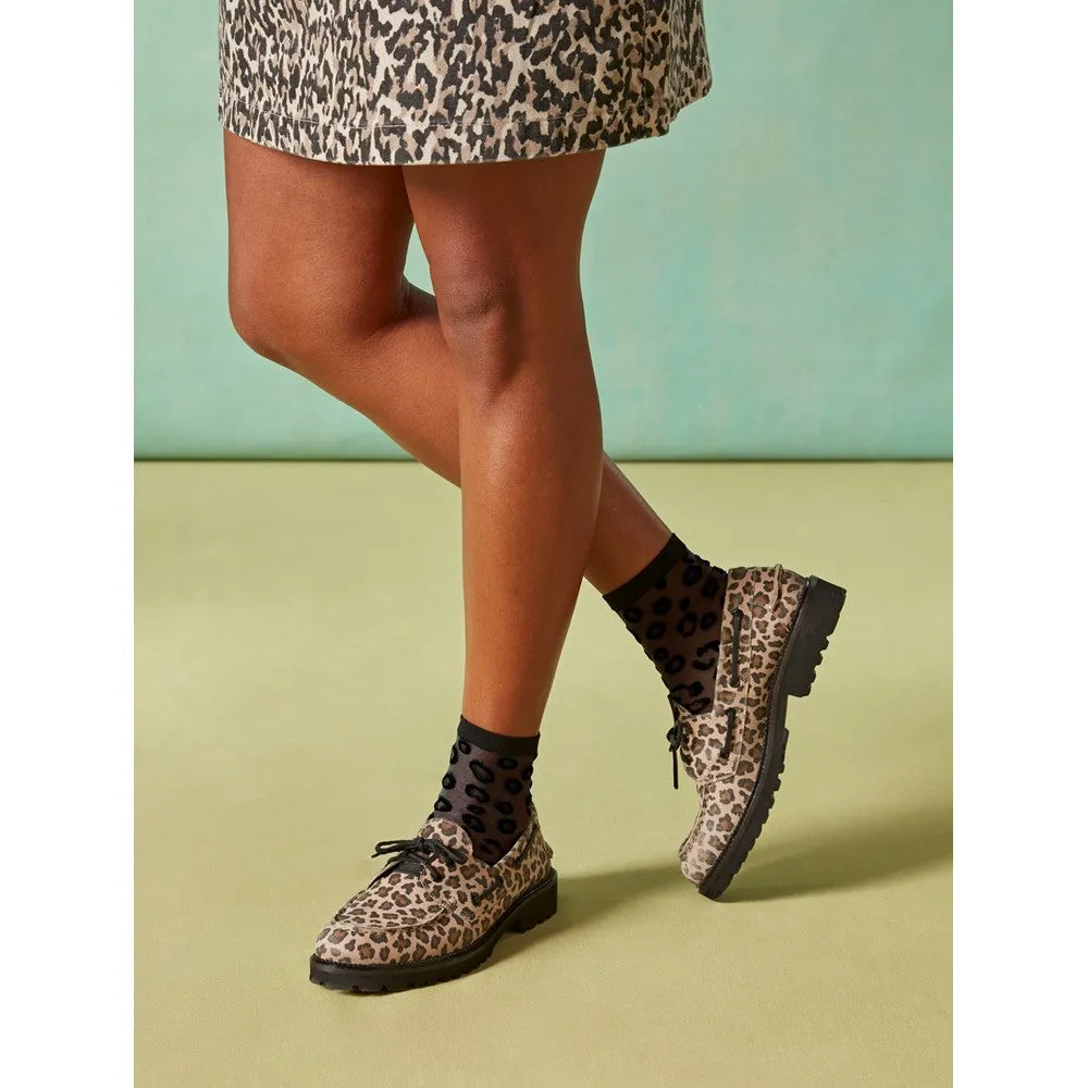 Fashion-Forward Slip Resistant Leopard Geri Loafers