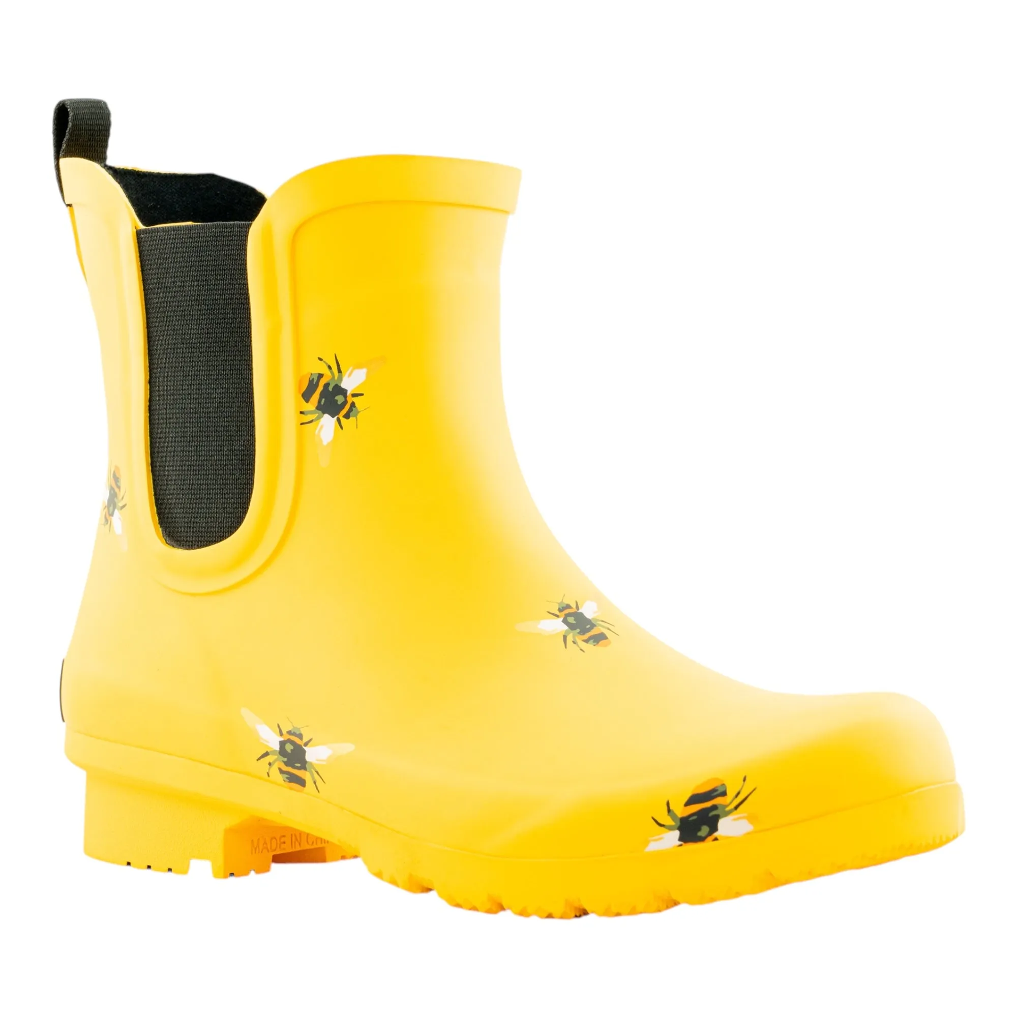 Chelsea Matte Yellow Bee Women??s Rain Boots Statement Piece Winter Wardrobe Essential