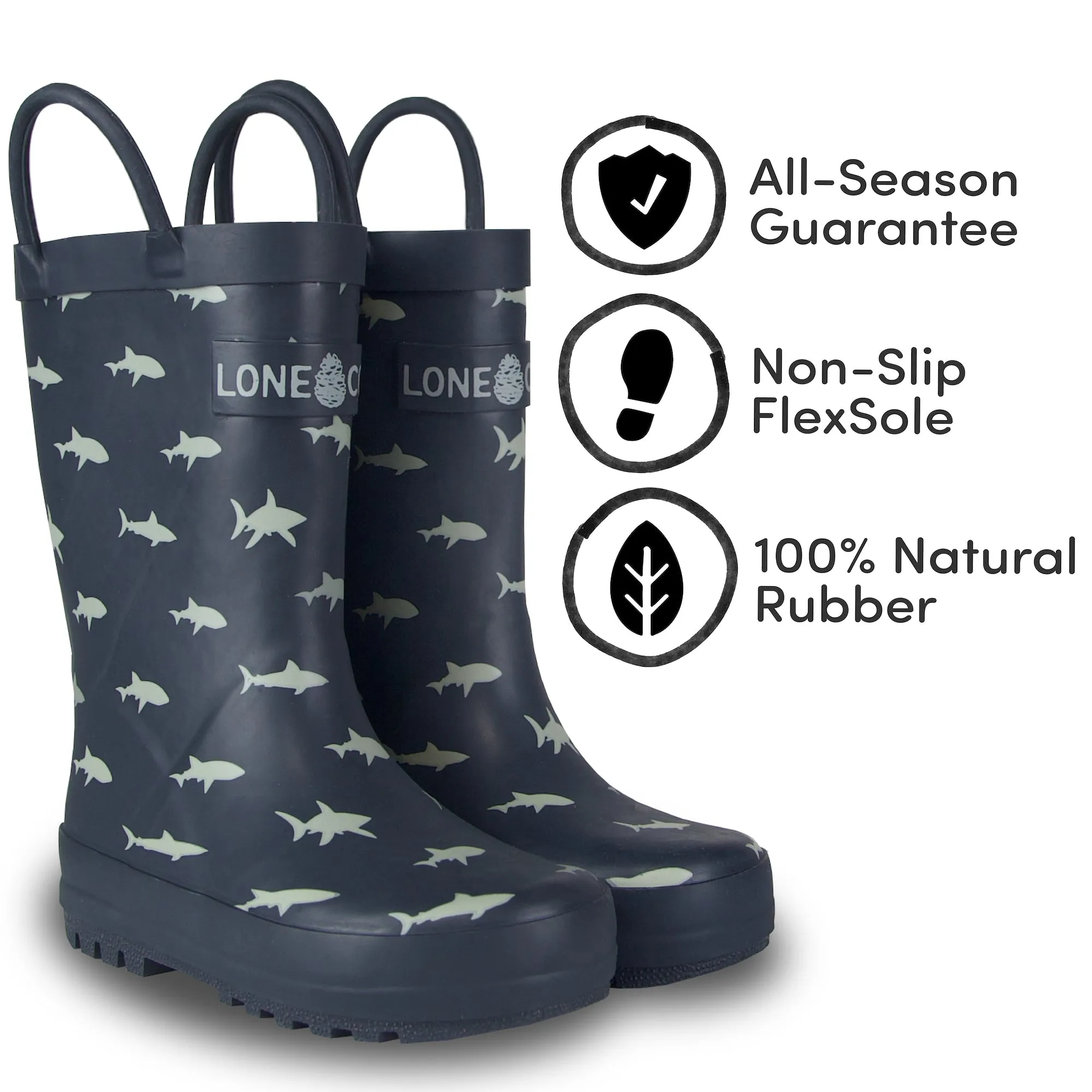 Durable Walk Boots Sharks Matte Rain Boot
