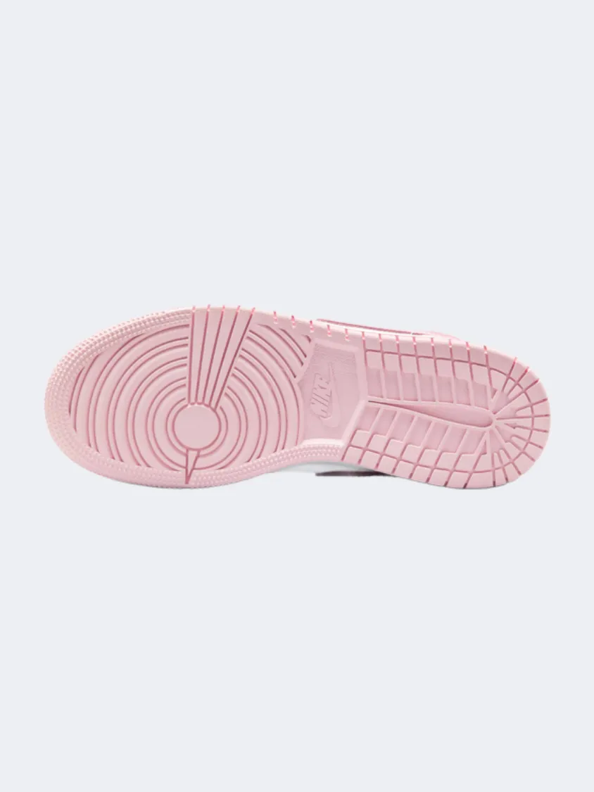 Nike Air Jordan 1 Mid Gs Girls Lifestyle Shoes Pink Foam Run Free Cushioned Insole