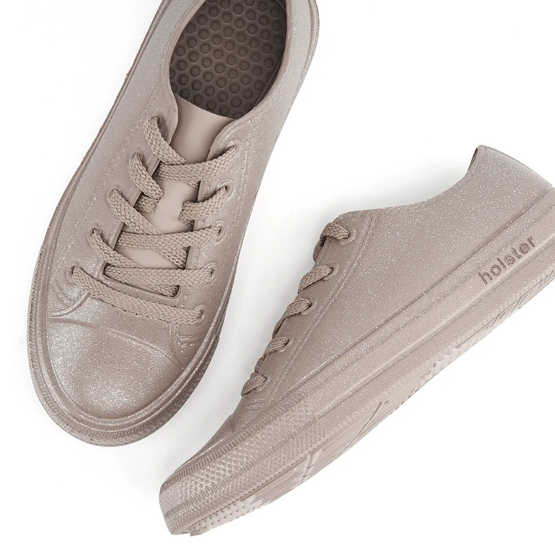 Connie - Beige Glitter Work Shoes Stair Run