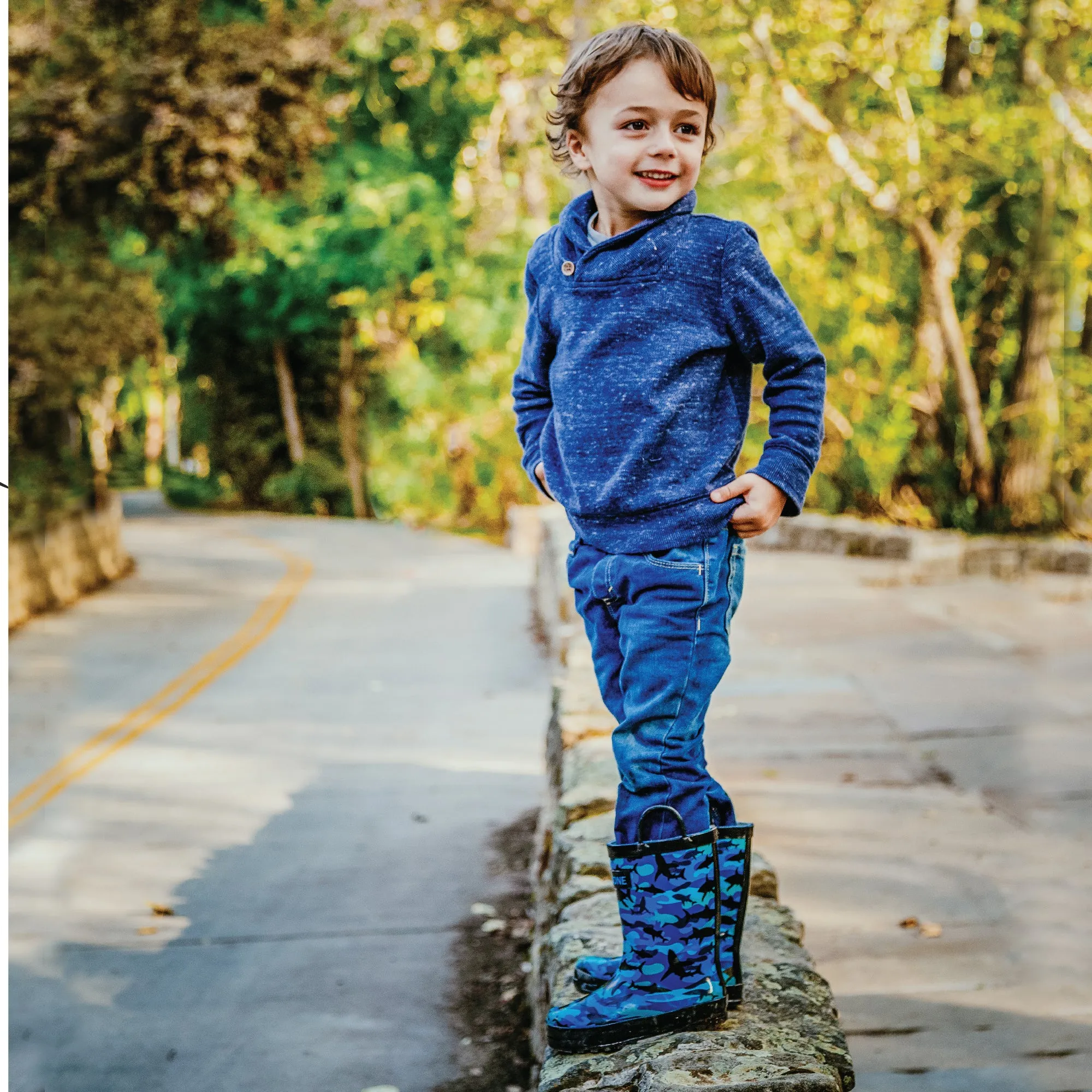 Shark Shadows (Camo) Rain Boot All Weather Comfort