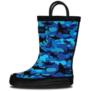 Shark Shadows (Camo) Rain Boot Weather Wear Ready Foot Support
