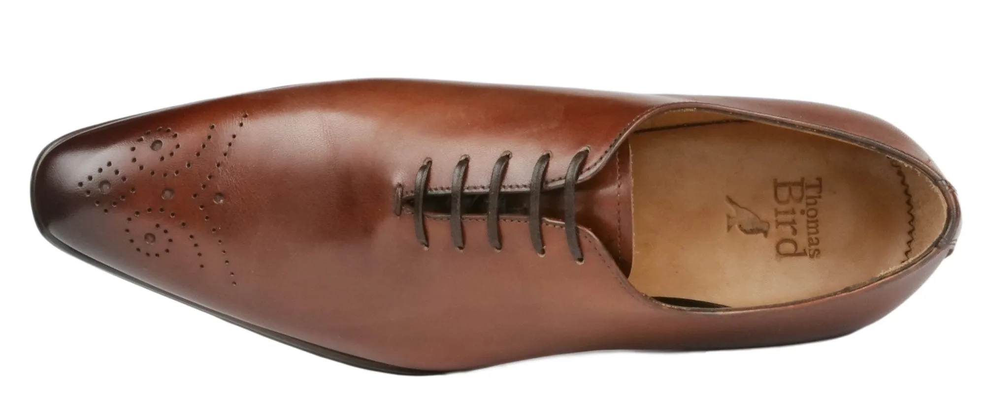 Ellington Wholecut Brogue Tan Professional Comfort Quick Slip On