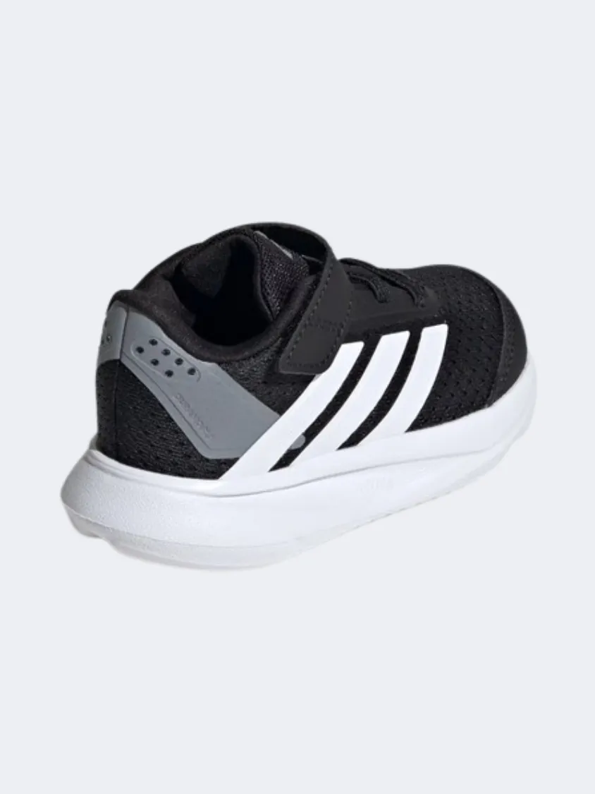 Adidas Duramo 2 Infant Unisex Sportswear Shoes Black/White/Grey Buckle Fit