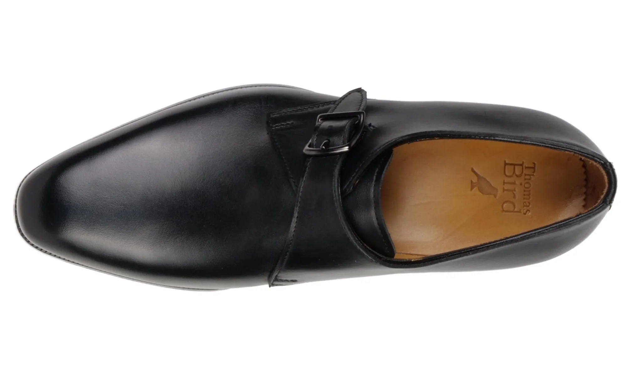 Brooklyn Single Monk Black Aniline Finish