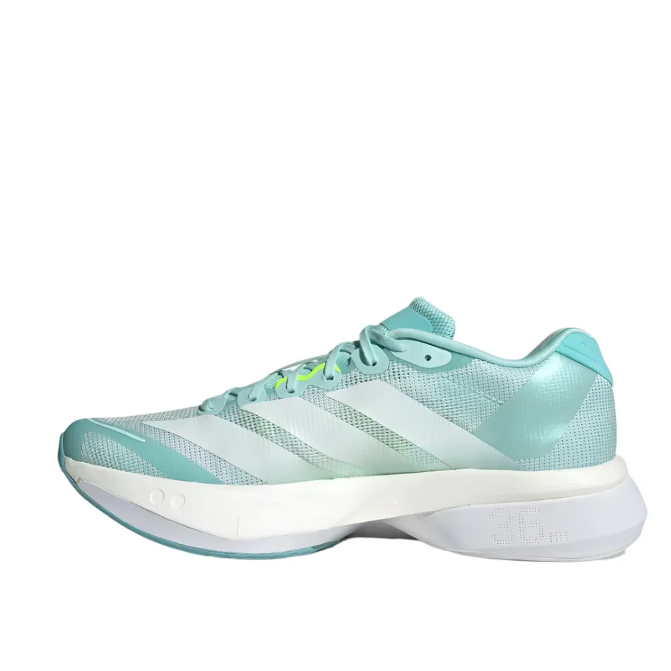 Natural Flexibility running in hot tracks shoes Adidas Women's Boston 13 Running Shoes in Semi Flash Aqua/Zero Metalic/Lucid Lemon AW25