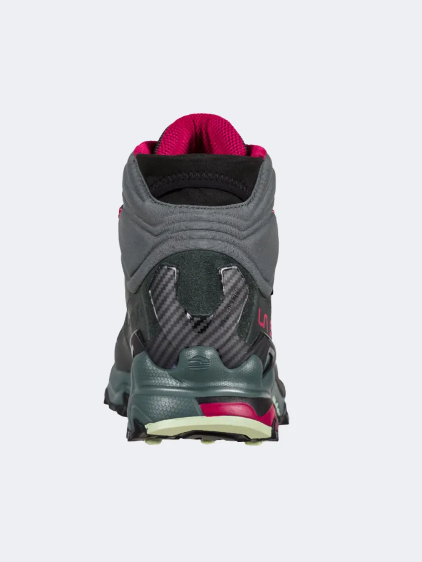 Waterproof Performance La Sportiva Ultra Raptor Ii Mid Leather Women Hiking Boots Charcoal/Cerise