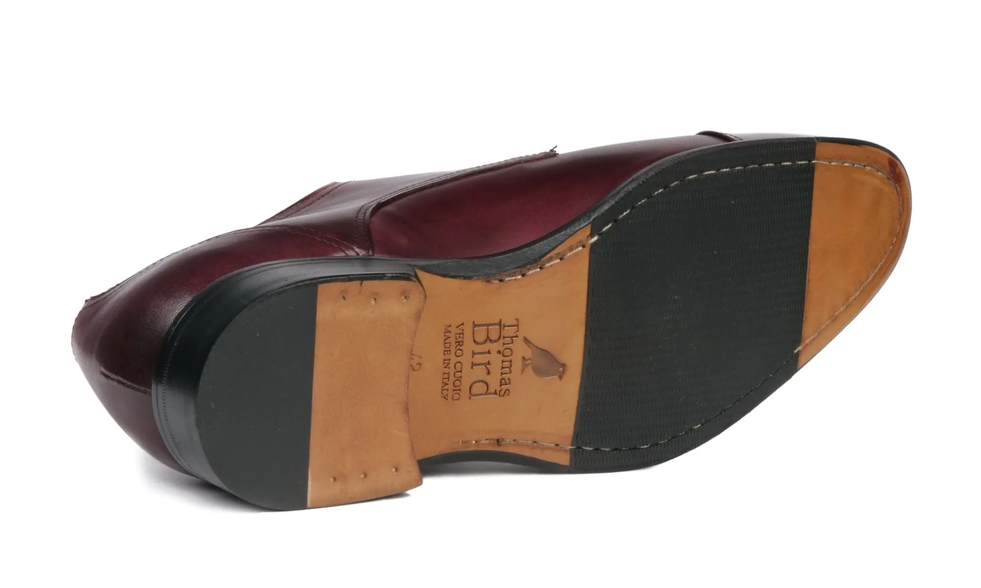 Bourne Monk Strap Oxblood Cushioned Insole