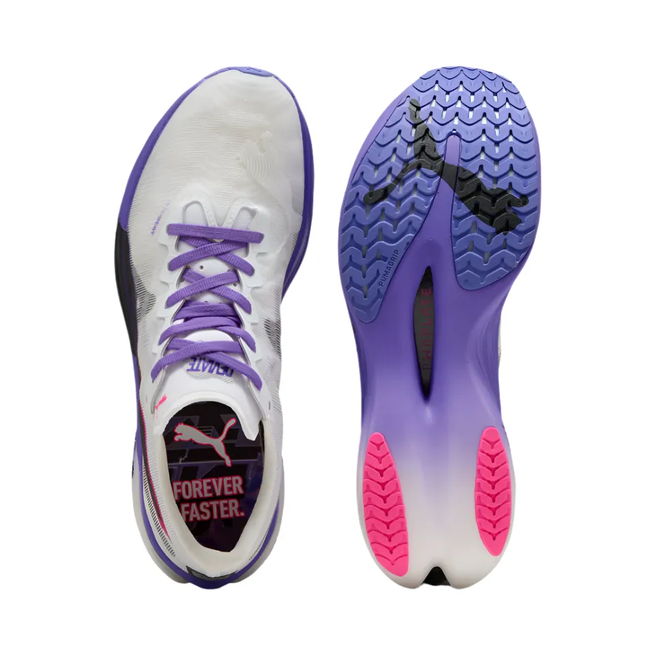 running beginner shoes Anti   Blister PUMA Men's Deviate NITRO Elite 3 DIGITOKYO Running Shoes in PUMA White/Dark Amethyst AW25
