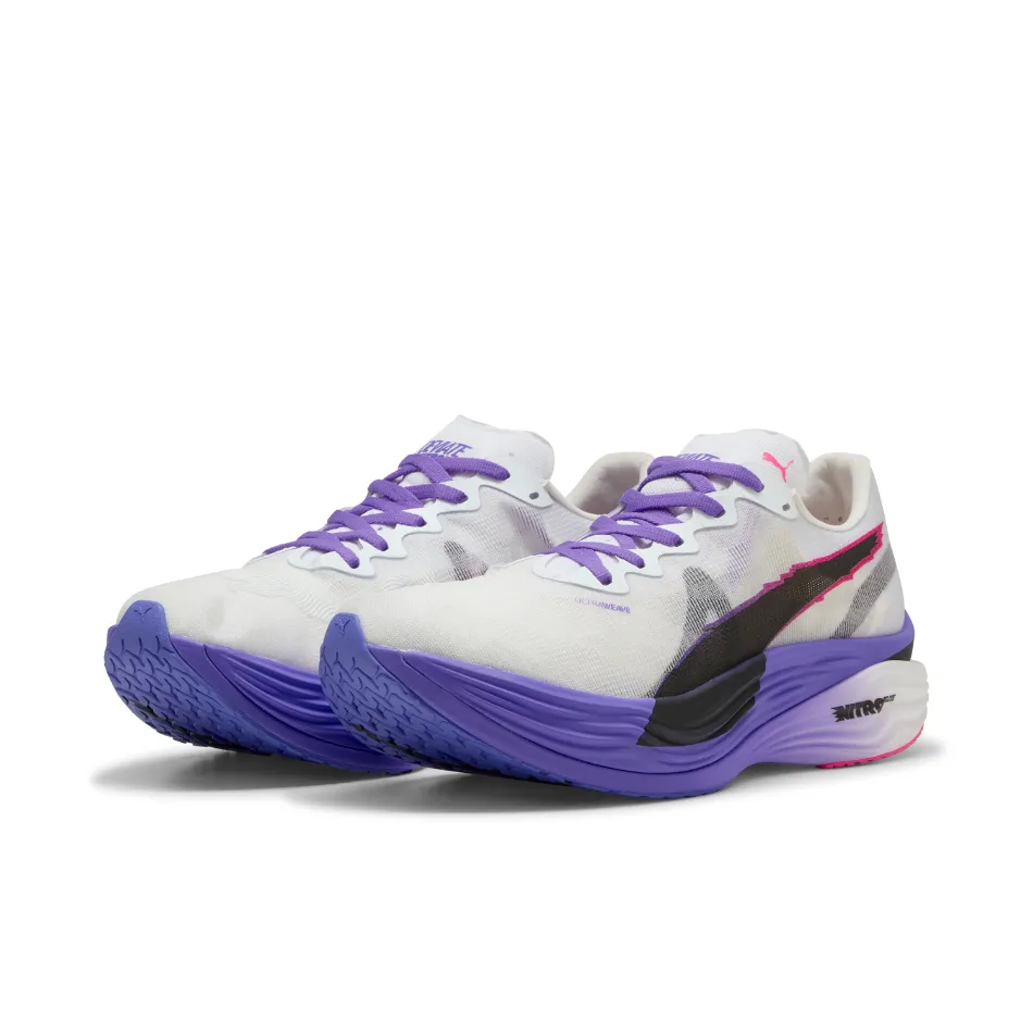 Safe Mountain PUMA Men's Deviate NITRO Elite 3 DIGITOKYO Running Shoes in PUMA White/Dark Amethyst AW25