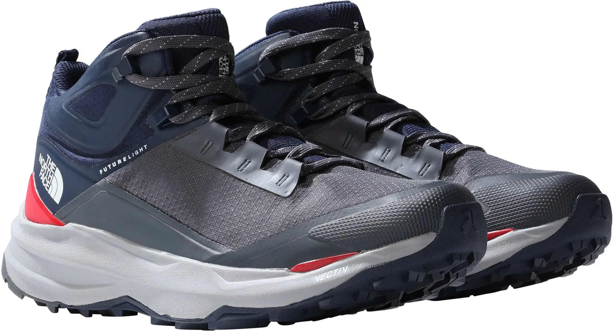 Rock Climbing Fit Comfortable Terrain The North Face Vectiv Exploris II Mid FutureLight Mens Walking Boots - Grey