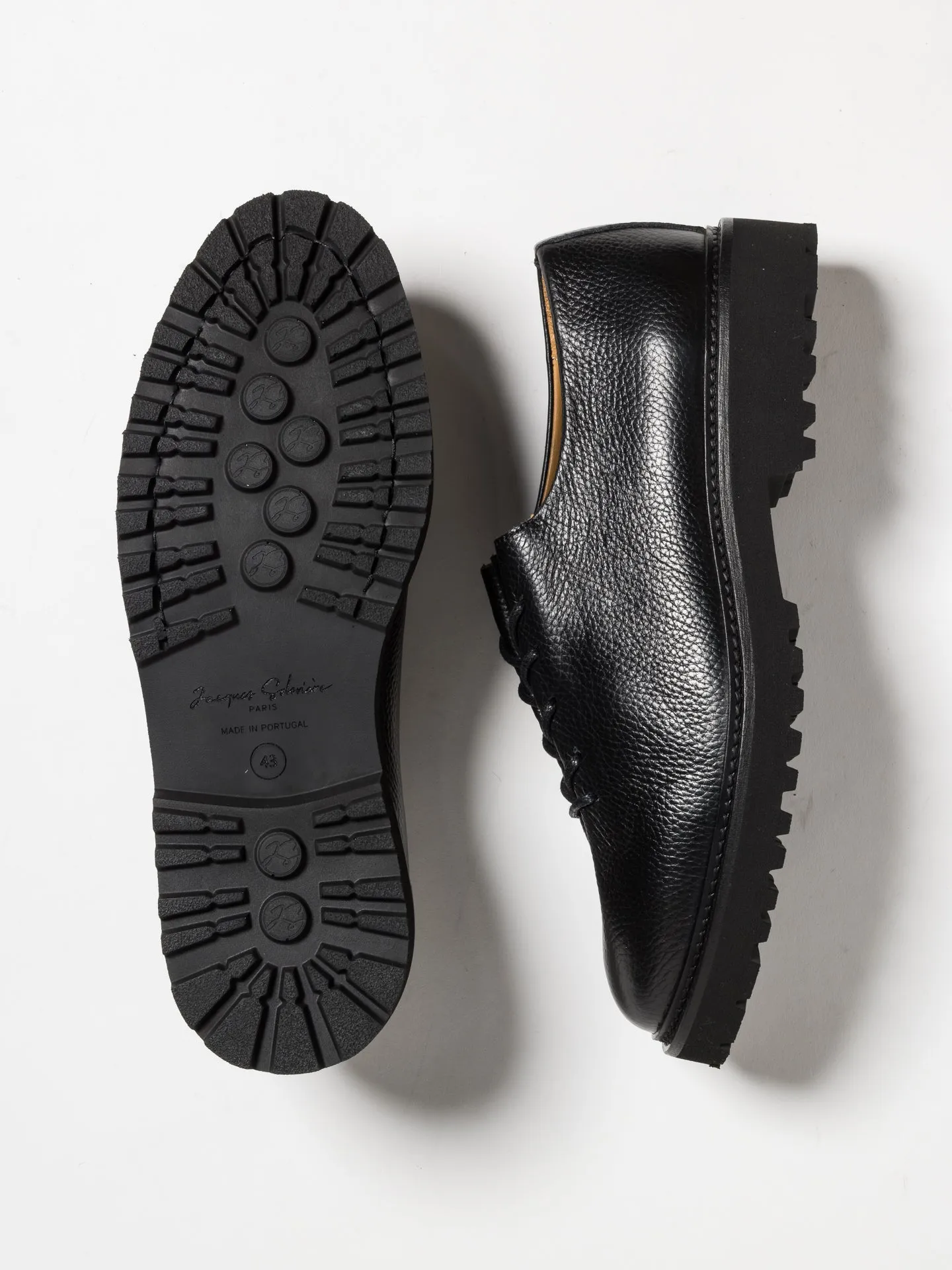 Comfort sole EDOUARD LUG GRAINED BLACK