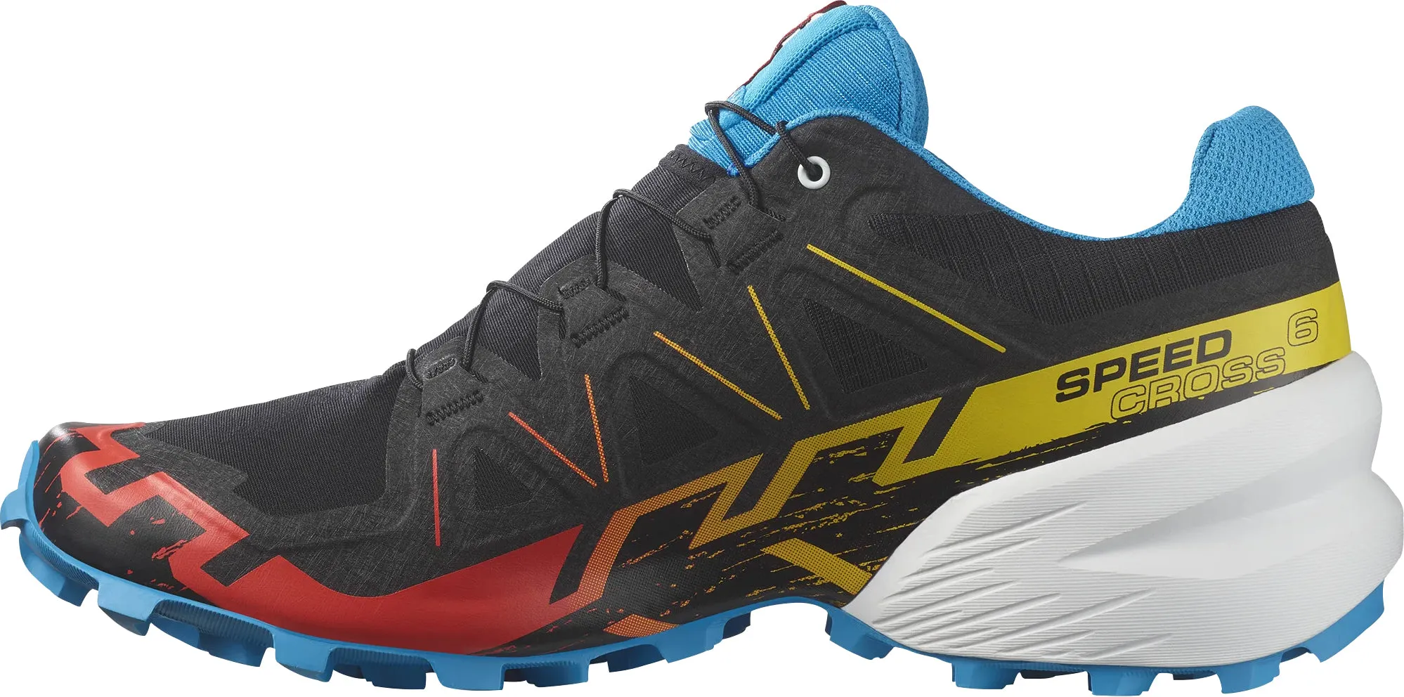 Sole Guard Comfort footbed Salomon Speedcross 6 Mens Trail Running Shoes - Black