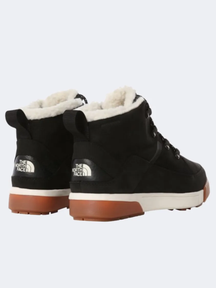 The North Face Sierra Lace Waterproof Women Lifestyle Shoes Black/Gardenia White Foot Protection Gear