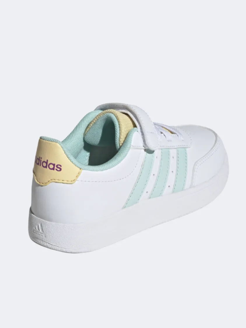 Adidas Breaknet 2 Girls Sportswear Shoes White/Aqua/Tint Photo Glam Energy Boost