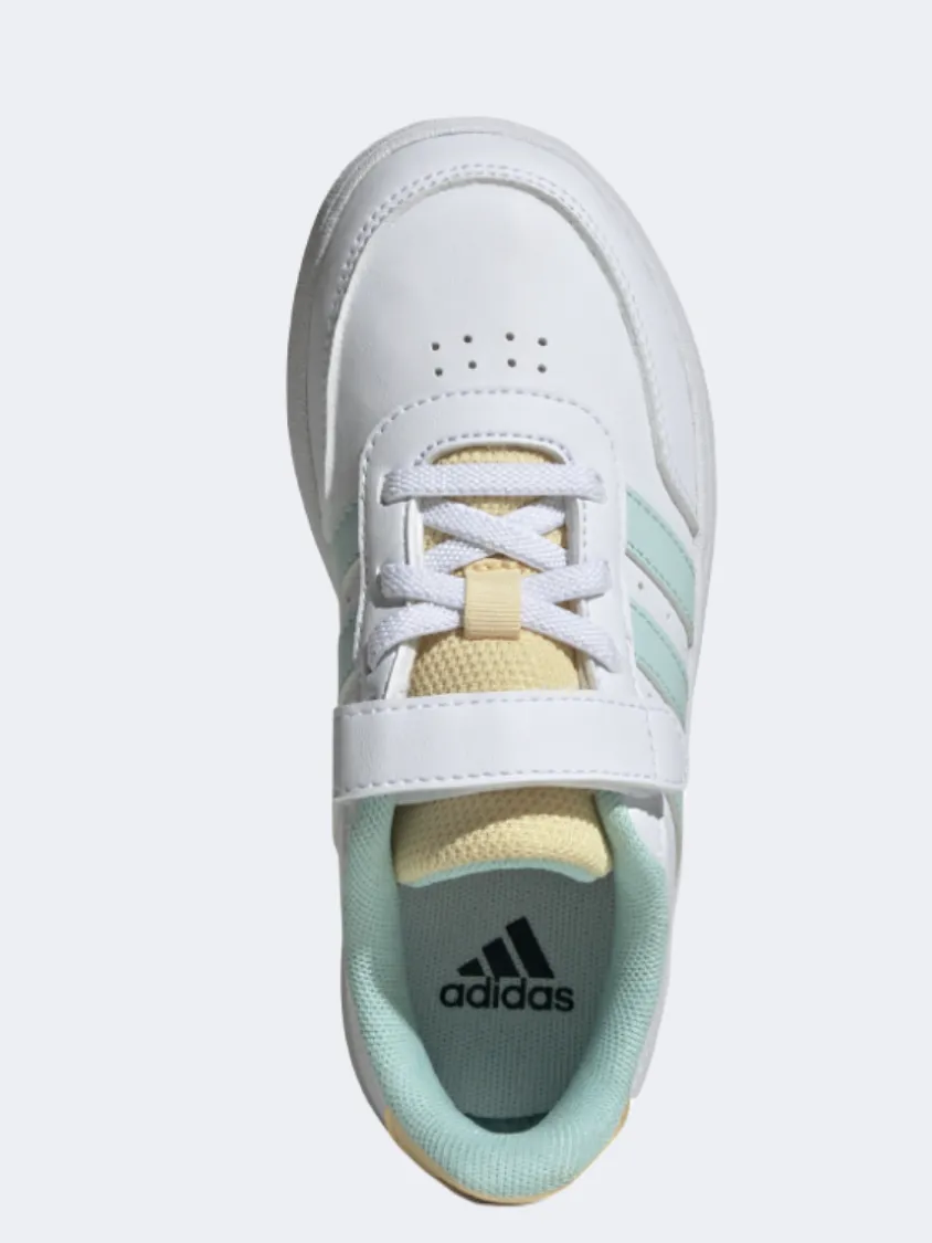 Casual Adidas Breaknet 2 Girls Sportswear Shoes White/Aqua/Tint