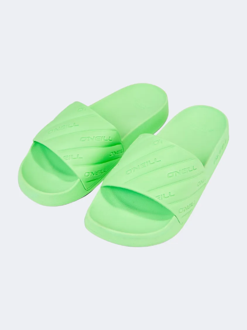 Secure fit ONeill Rutile Boys Beach Slippers Neon Green