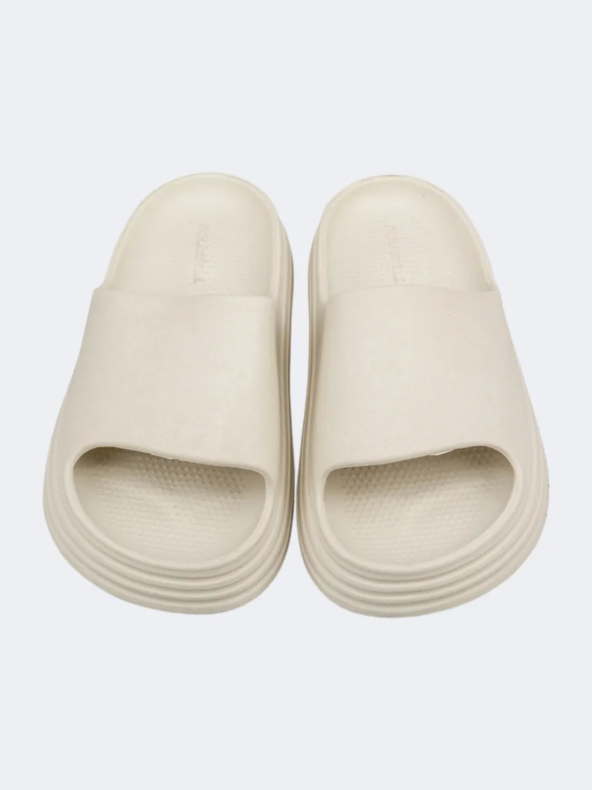 Comfort Step Top Ten Casual Beach Kids Slide White