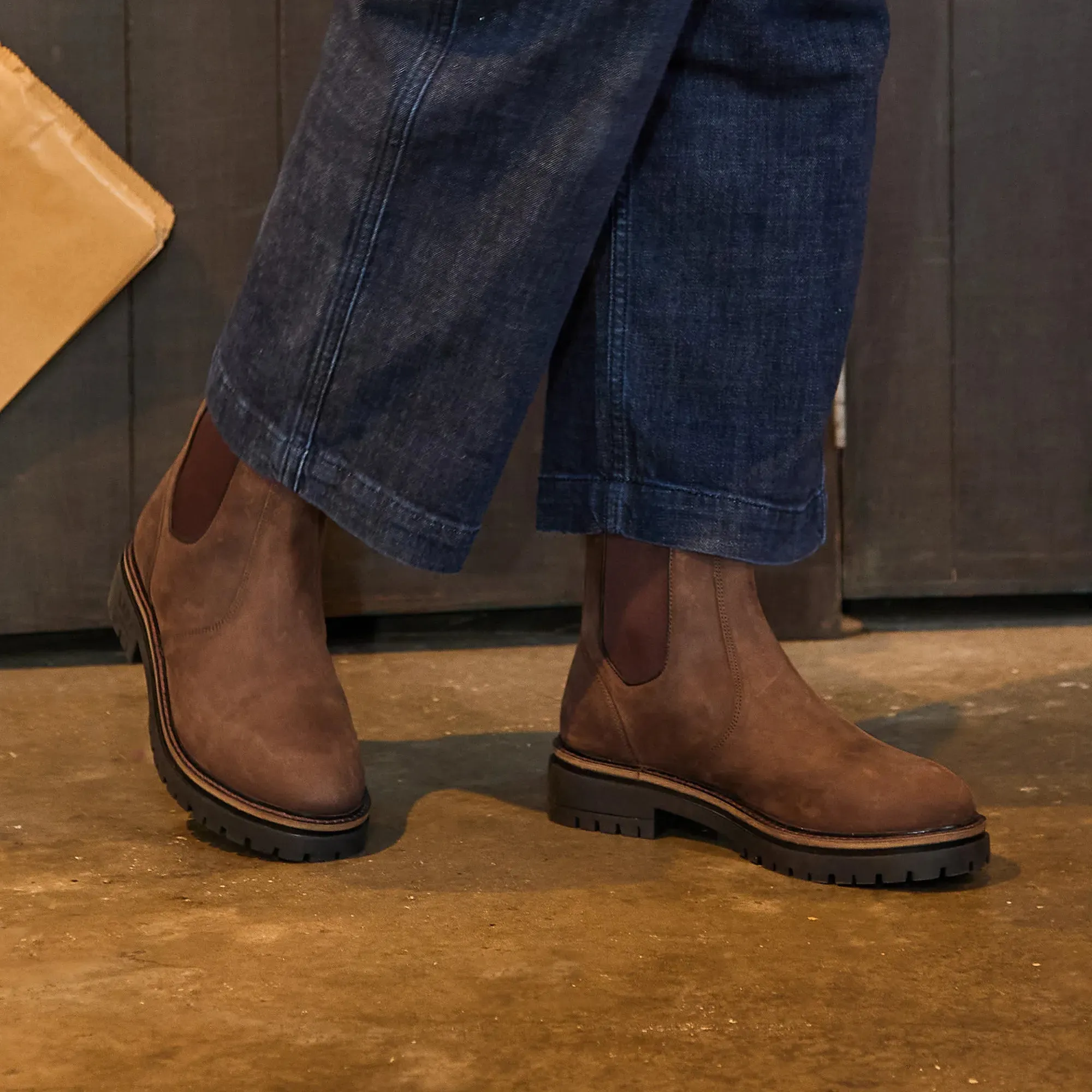Wide fit Sporty Look REED / BROWN