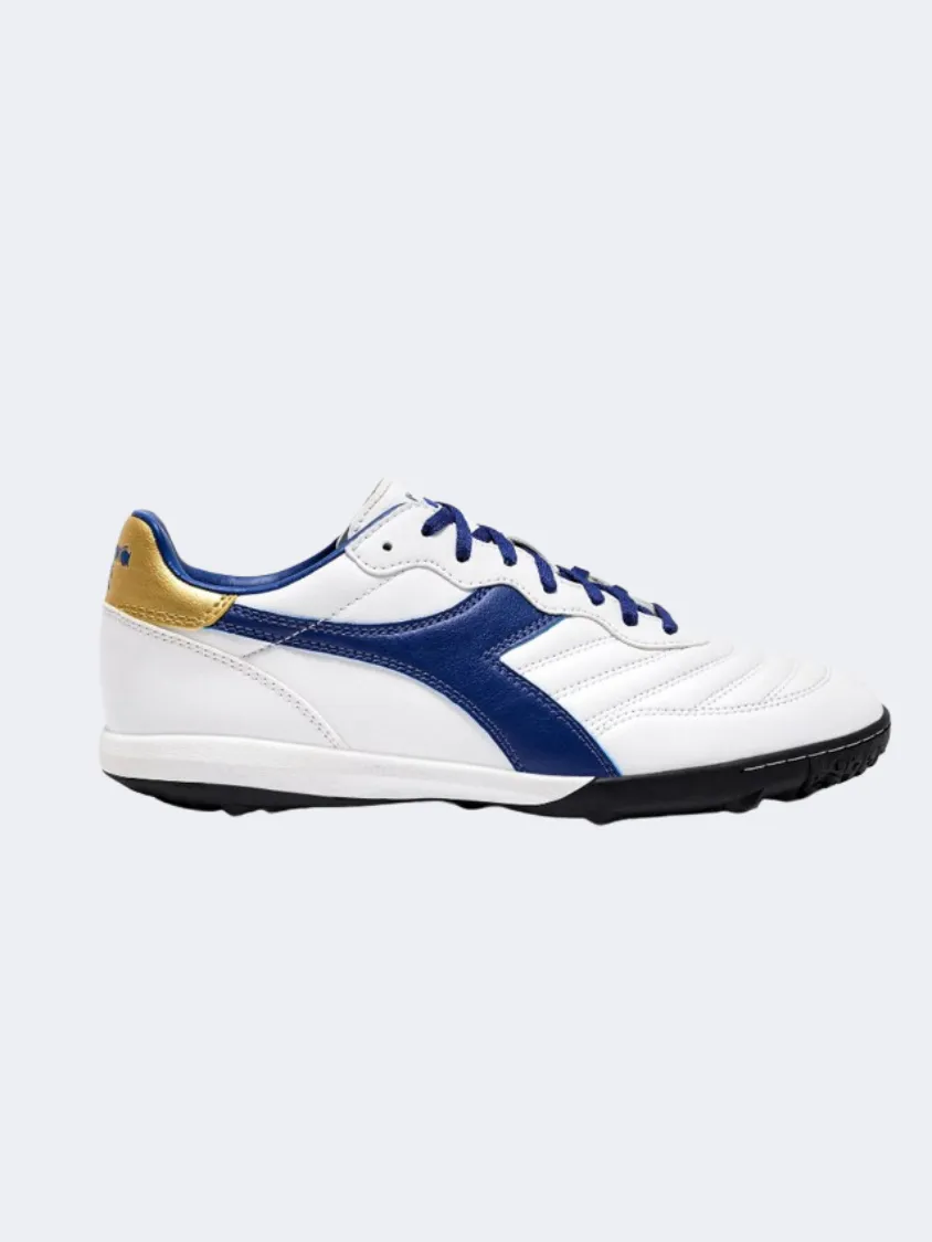 Diadora Brasil 2 Men Football Shoes White/Blue/Gold training shoes High Performance