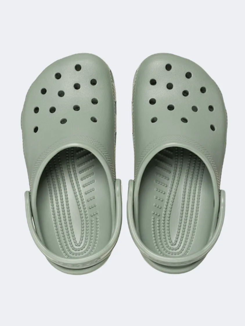 Crocs Classic Clog Kids-Unisex Lifestyle Slippers Moss Dance Mode Festival Vibe
