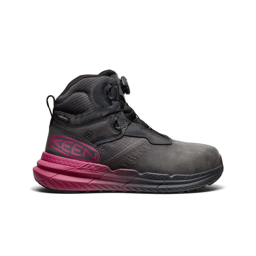 Durable Material Women's Snapline RF Waterproof Boot (Carbon Toe)  |  Magnet/Black