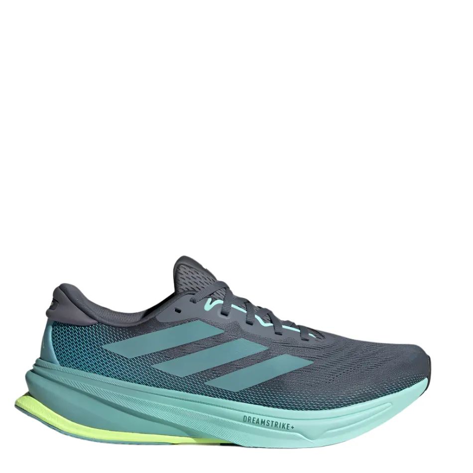 running with a watch Adidas Men's Supernova Rise 2 Running Shoes in Onix/Minton/Hireye AW25