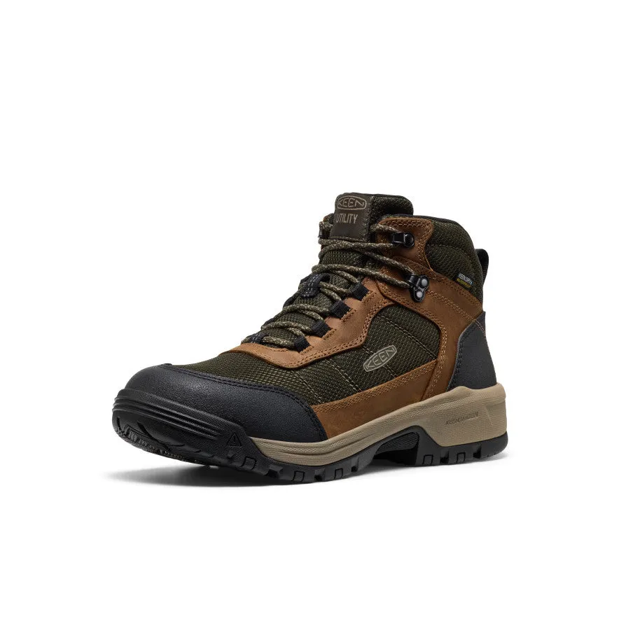 Men's Skokie Waterproof Work Boot (Soft Toe)  |  Forest Night/Black Cushioned Footbed