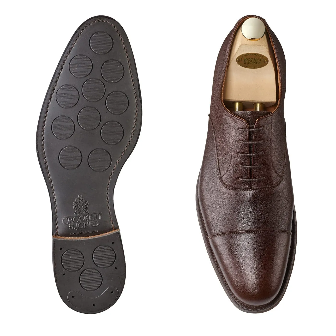 Chic Walking Shoes High Durability Dorset Dark Brown Milled Calf