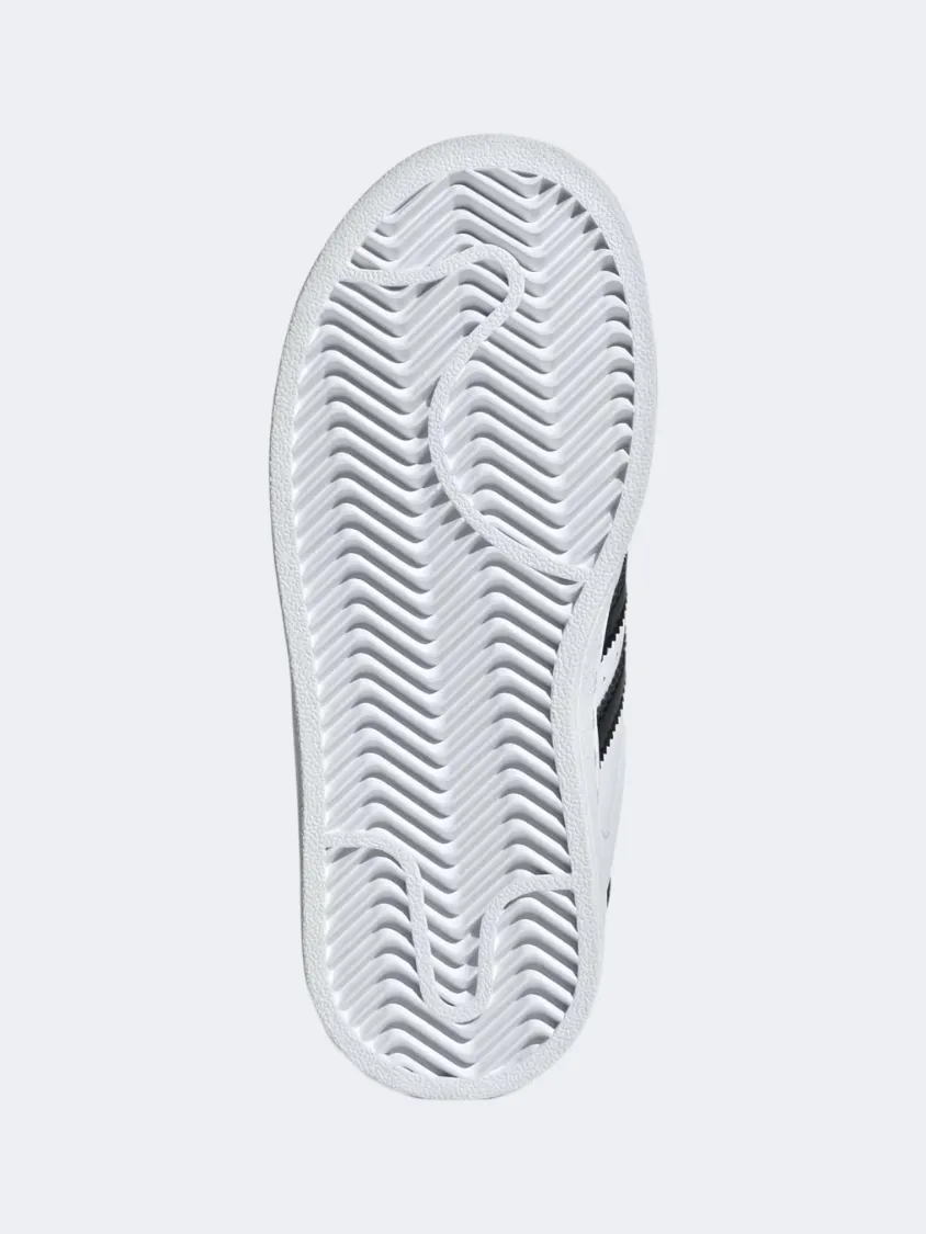 Silk Feel Stretchable Material Adidas Superstar Ii Ps Original Shoes White/Core Black