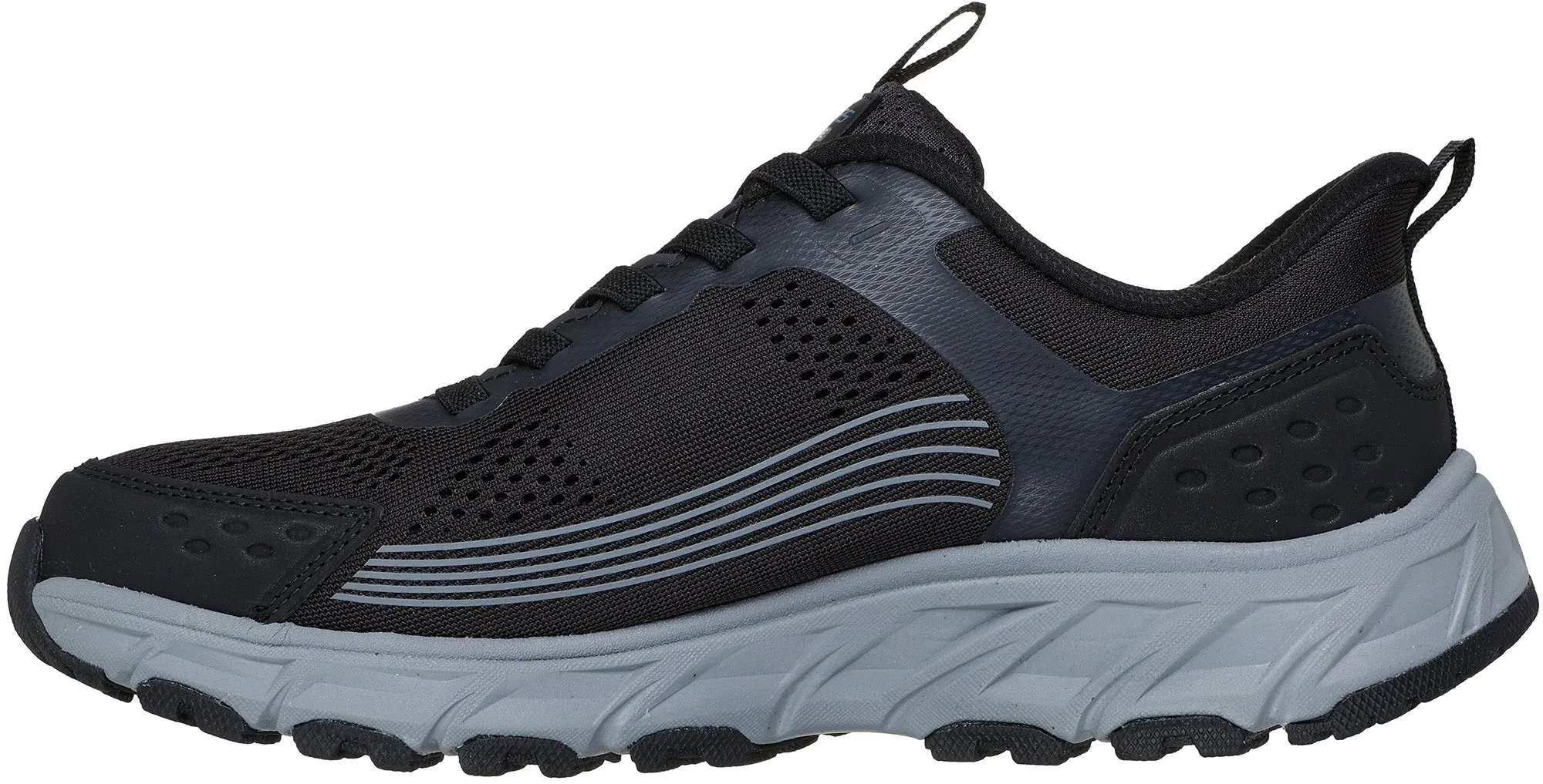High Traction Boots Strong Build Skechers Hillcrest 2.0 Mens Walking Shoes - Black
