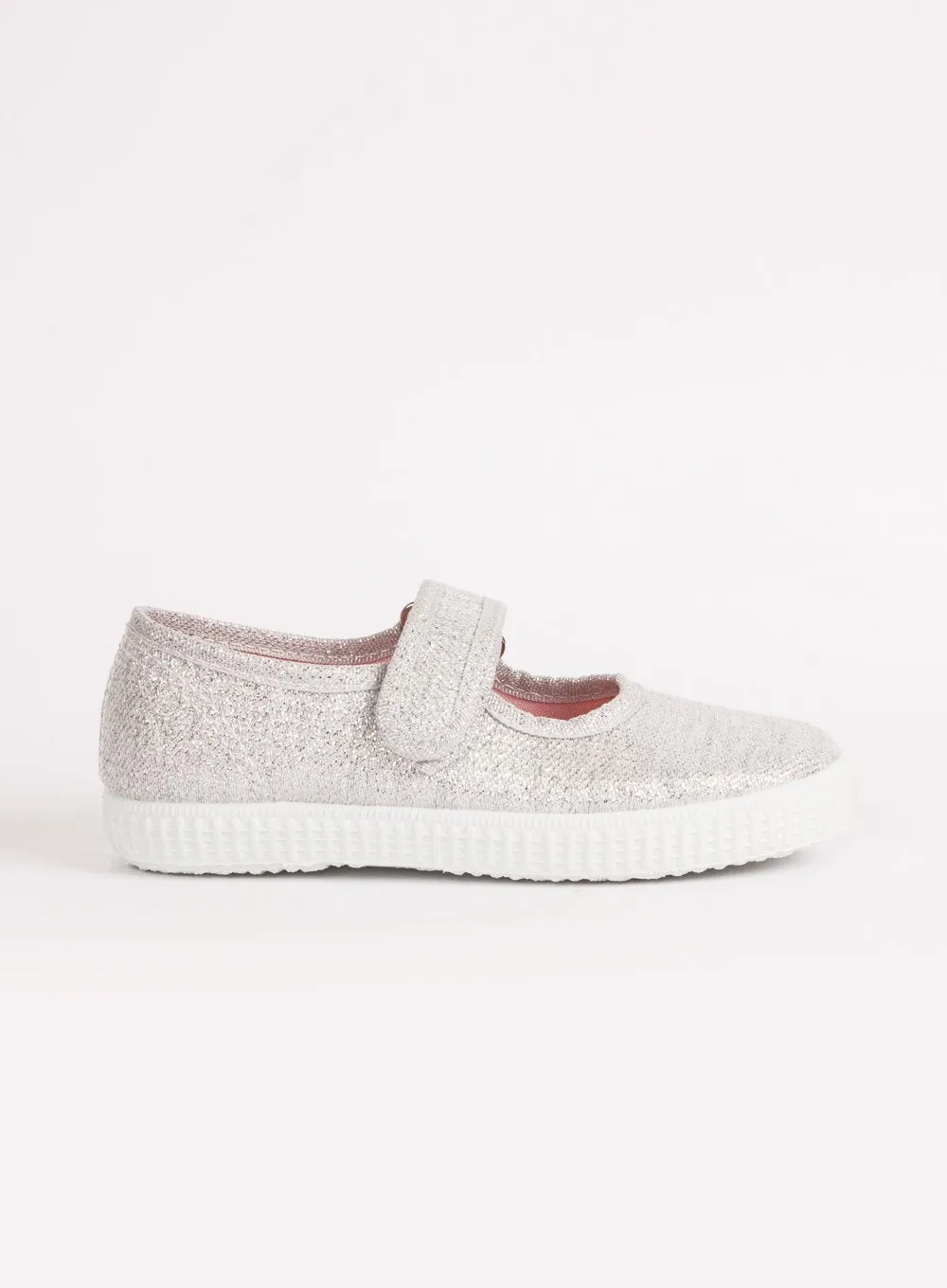 Snow Hike Hampton Canvas Martha Shoes in Silver