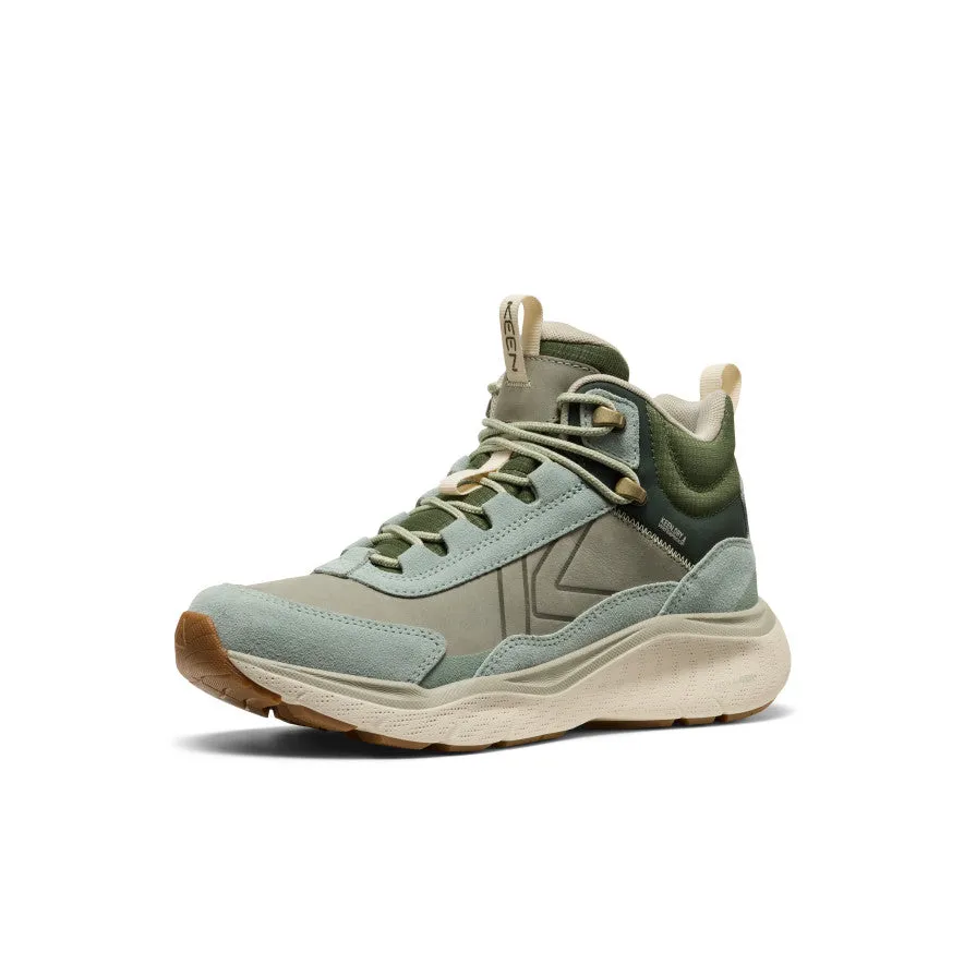 compression Women's Leiki Waterproof Leather Hiking Boot  |  Iceberg Green/Bronze Green