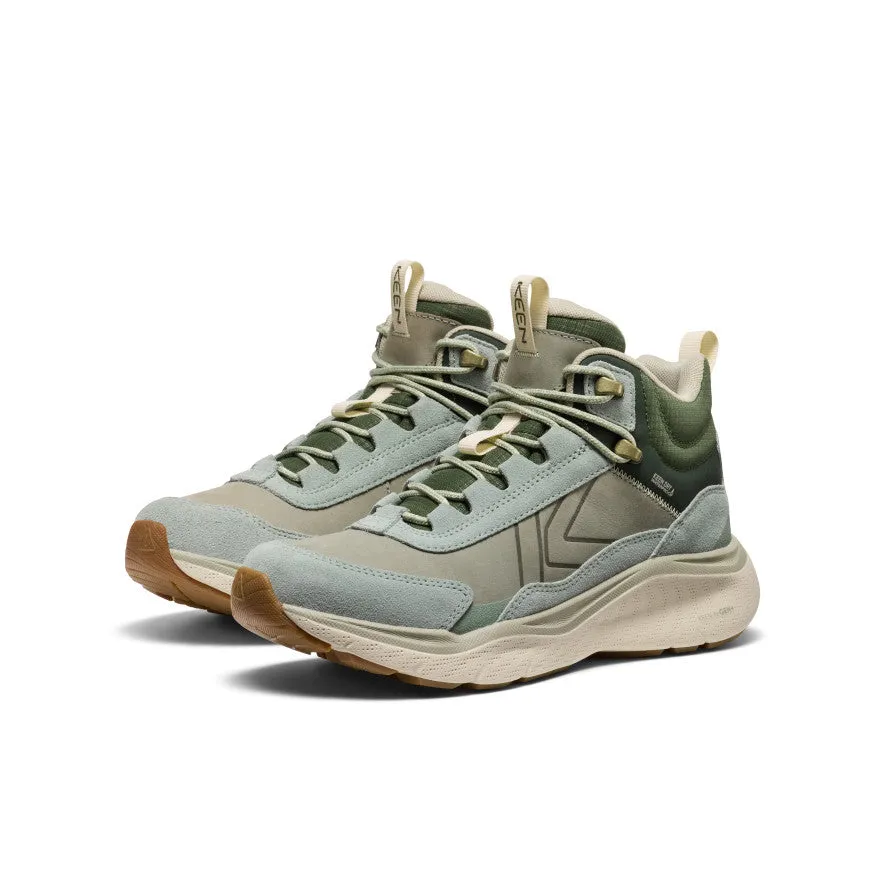 Women's Leiki Waterproof Leather Hiking Boot  |  Iceberg Green/Bronze Green Arch Care