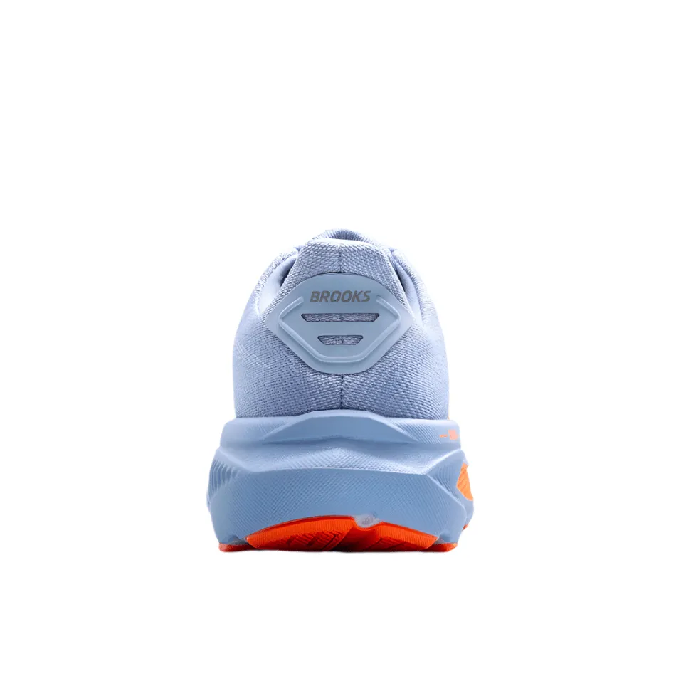 Brooks Women's Ghost 17 Running Shoes in Blue Heron/White/Orange AW25 Wind - resistant
