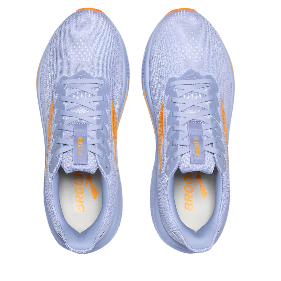 Brooks Women's Ghost 17 Running Shoes in Blue Heron/White/Orange AW25 multi - colored running shoes lightweight - construction - feature shoes