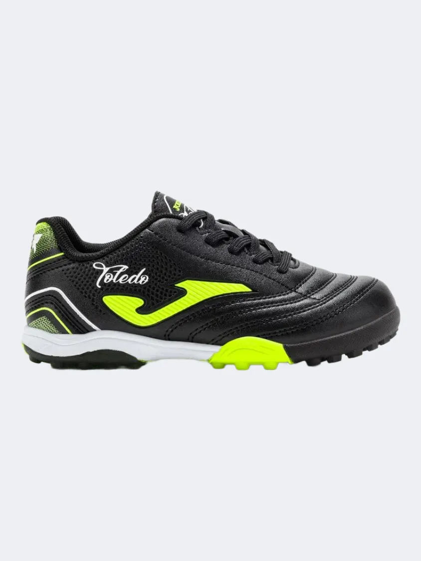 Joma Toledo 2501 Tf Kids Football Shoes Black/Yellow Soft Lining Little ones' footgear