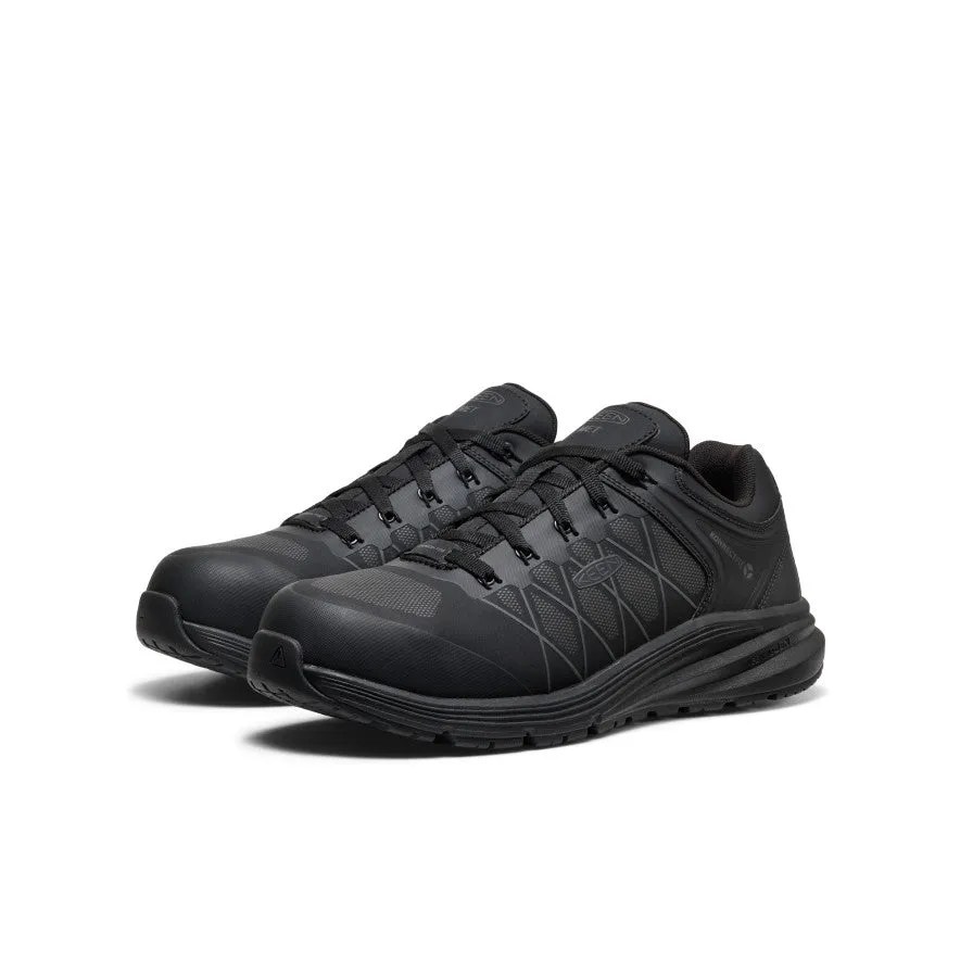 Foot Glow mud proof Men's Vista Energy XT Work Sneaker INT MET (Carbon Toe)  |  Black/Magnet
