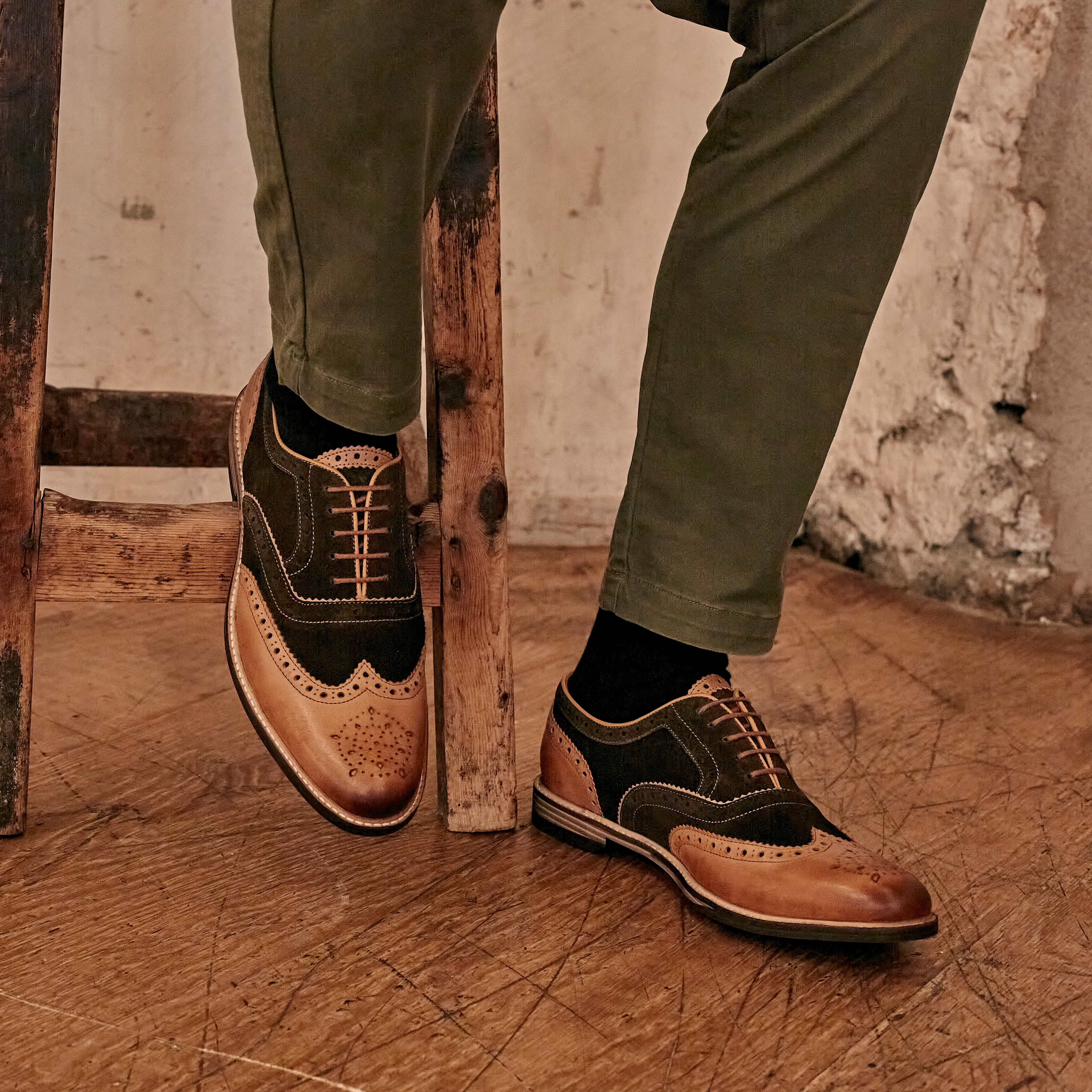 SHIREBURN // KHAKI & TAN Smart Fit Shoes Smart Fashion