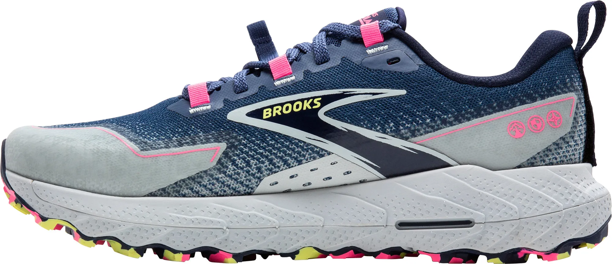 Brooks Cascadia 18 Womens Trail Running Shoes - Blue Balanced Grip Flow Support