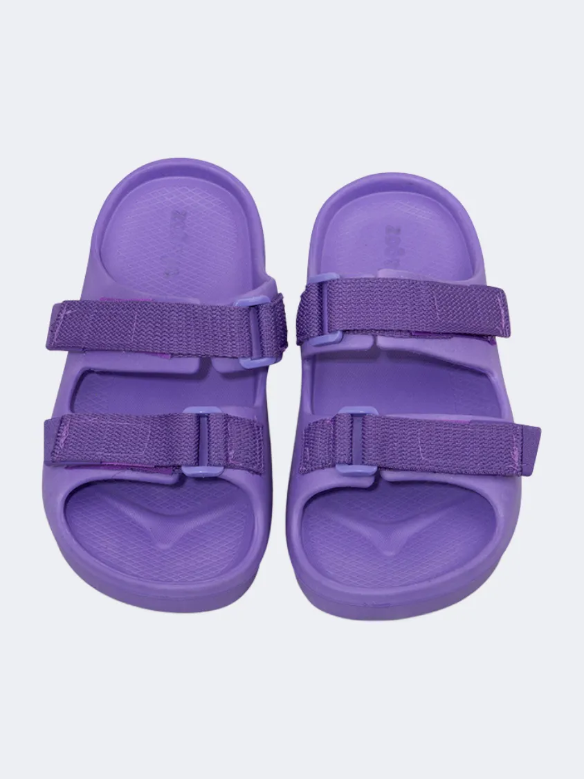 design Oil And Gaz Chic Beach Kids Stripe Slide Purple